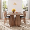 TROPOW 71 Inch Rectangular Dining Table for 6, Rustic Tall Kitchen Table with Large Tabletop, Long Wooden Table with Heavy Duty Legs, Walnut - 4 of 4