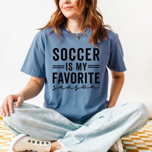 Simply Sage Market Soccer Is My Favorite Season Garment Dyed Tee - 1 of 4