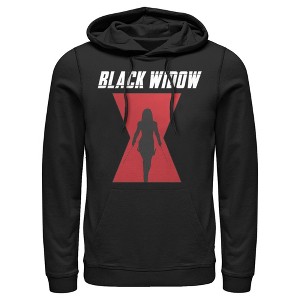 Men's Marvel Black Widow Hourglass Silhouette Pull Over Hoodie - 1 of 3