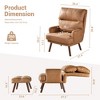 XIZZI Lazy Chair with Ottoman, Modern Large Accent Lounge Chair, Leisure Sofa Armchair Reading Chair with Footrest for Bedroom, Living Room, Dorm Room - 2 of 4