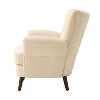 Set of 2 Dittmar Mid Century Club Chair with Wingback and Button-tufted Design  | ARTFUL LIVING DESIGN-IVORY - 3 of 4
