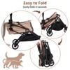 Coucheta 4-Wheel Lightweight Dog Stroller - Foldable Pet Stroller for Cats & Small to Medium Dogs Up to 50 Lbs, with 360° Swivel Wheels, Foot Brake - 4 of 4