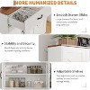 71" Kitchen Pantry Storage Cabinet with Drawer & Large Countertop, Farmhouse Kitchen Hutch with Doors and Shelves for Living Room, Dining Room - 4 of 4