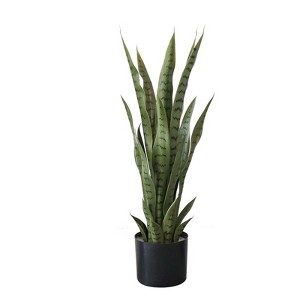 Nasitip Artificial Snake Plant, Agave Potted Plants Greenery for House Living Room Home Office Outside Garden Decoration - 1 of 4