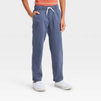 Boys' Stretch Relaxed Fit Tapered Woven Pull-On Pants - Cat & Jack™ Blue 8