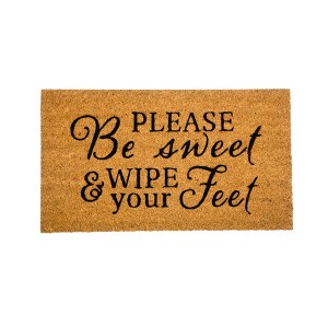 28" x 16" Nature Coir Mat, Be Sweet - 1 of 4