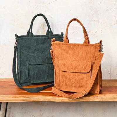 The Lakeside Collection Corduroy Tote - Tan