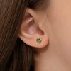 Girls' Birthstone CZ Heart Screw Back 14k Gold Earrings - In Season Jewelry - 3 of 4