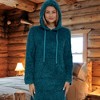 ADR Women's Warm Fleece Nightgown, Oversized Hoodie, Long Hooded Sweatshirt Robe - 2 of 3