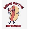 Americana Bring On The Hotdogs Crew Neck Short Sleeve Adult T-shirt - 2 of 2
