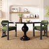 Christopher Knight Home Jace 3 Pieces Rubberwood and Aluminum Upholstered Dining Set - 2 of 4
