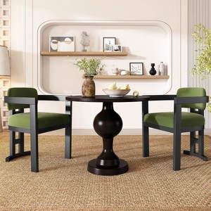 Christopher Knight Home Jace 3 Piece Birch Wood and Aluminum Upholstered Dining Set - 1 of 4