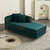 Kumasinova Modern Glam Tufted Sofa with Gold Accents, 66.9''W Velvet Chaise Lounge, Tufted Back with 2 Toss Pillows, Couches for Living Room - 4 of 4