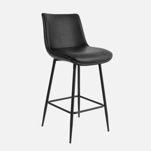Vatros Counter Height Stools, FSC Certified Upholstered Faux Leather Bar Stools Set of 2 - 1 of 4