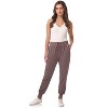 Rekucci Women’s Soft Knit Loungewear Jogger Pants with Pockets – Mid-Rise, Drawstring Waist, Cozy Slim-Relaxed Fit - 2 of 4