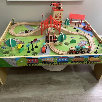 Wooden train cheap table tesco