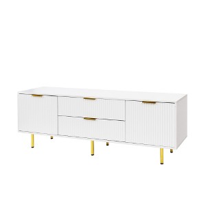 LIVAREEmlen Modern Warm White TV Cabinet , for Living Room Bedroom - 1 of 4