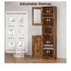 Versatile freestanding tall cabinet with glass doors, perfect for living room and kitchen storage and style - 3 of 4