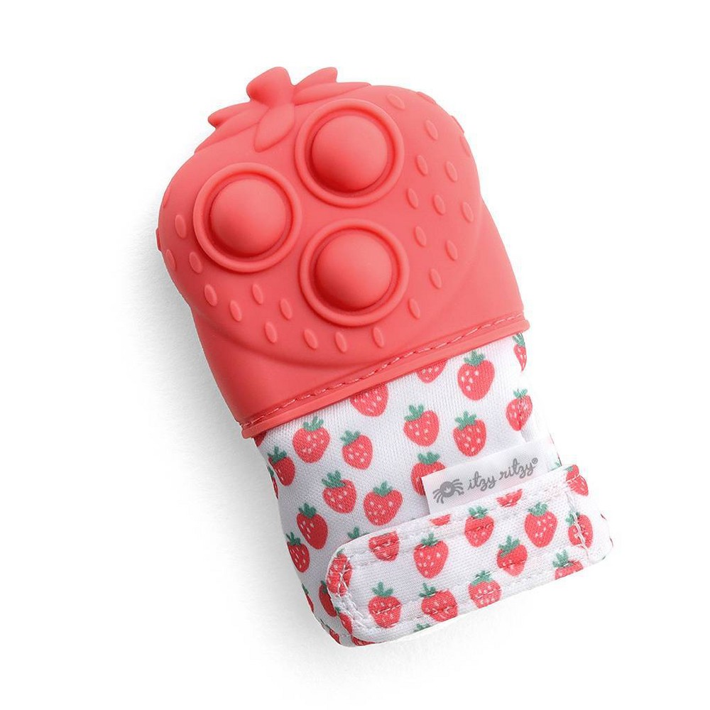 Photos - Rattle / Teether Itzy Ritzy Itzy Mitt Pop - Strawberry 