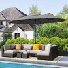 Outsunny 9.5' Double-sided Patio Umbrella with 3 Air Vents, Tilt and Crank, Outdoor Umbrella - 2 of 4