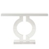 Lirago 43" Mirrored Console Table with O-Shaped Base-Modern Silver Sofa Table Easy Assembly White - 4 of 4