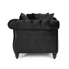 Houck Modern Glam Tufted Velvet Tete-A-Tete Chaise Lounge with Accent Pillows - Christopher Knight Home - 4 of 4