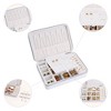 Unique Bargains Travel Small Portable PU Leather Storage Display Holder Jewelry Box for Women Girls Birthday Gifts - 3 of 4