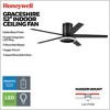 Honeywell Graceshire 52 Inch Ceiling Fan with Ring Light and Remote, Matte Black - 2 of 4