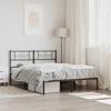 vidaXL Powder-Coated Steel Bed Frame with Headboard - Sturdy Metal Construction - 2 of 4