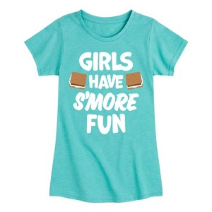 Girls' - Instant Message - Girls Have Smore Fun Fitted Short Sleeve Graphic T-Shirt - 1 of 4