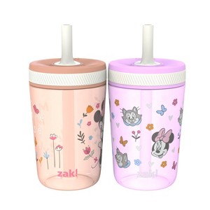 Zak Designs 2pk 15oz Minnie Kelso Tumbler Set Pink/Orange - 1 of 4