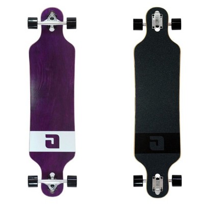 MBS 40014 Atom Drop Through 40-Inch Maple Longboard Skateboard Cruiser, Purple Veneer