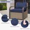 YARDSIGHT Modern PE Rattan Patio Chair  Plush Cushioned Outdoor Dining Seating with Curved Armrests Weather-Resistant Wicker for Patio & Garden - 4 of 4