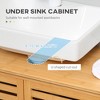 Freestanding Bathroom Sink Cabinet, Bamboo Under Sink Cabinet Cupboard Organizer with 2 Slatted Doors - 4 of 4
