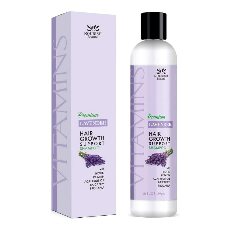 Nourish Beauté Premium Vitamins Hair Growth Support Shampoo Lavender Scent 10 oz. 200-1155-0001 1 Each, 1 of 7