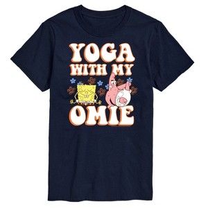 Men's - SpongeBob SquarePants - Yoga With My Omie Spongebob and Patrick Short Sleeve Graphic T-Shirt - 1 of 4