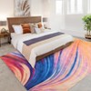 Living Room Area Rug Abstract Art Rug Colorful Lines Texture Floor Carpet - 2 of 4