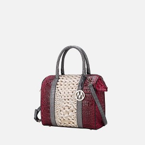 MKF Collection Ember Faux Crocodile-Embossed Women’s Satchel by Mia K - 1 of 4