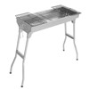 SEVOBAL Outdoor Grills, Griddles and Smokers Home and Outdoor Barbecue Grill, Ideal for Garden Parties and Campsites Enjoy, Silver, 28.74"*13"*7.28" - 2 of 4