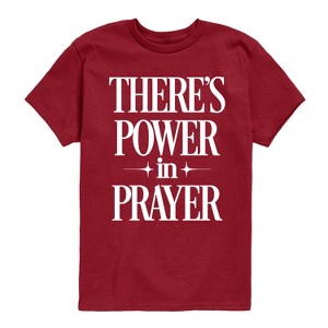 Boys' - Instant Message - Theres Power In Prayer Short Sleeve Graphic T-Shirt - 1 of 4