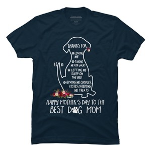 Men's Design By Humans Happy Mothers Day Best Dog Mom Thanks By MiuMiuShop T-Shirt - 1 of 2