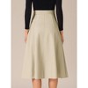 INSPIRE CHIC Women's Vintage High Waist A Line Faux PU Leather Midi Skirts - 4 of 4