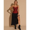 Allegra K Women's Victorian Style Strapless Lace Up Bustier Top - 3 of 4