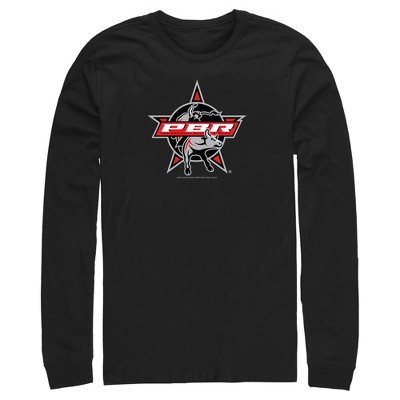 Men's Professional Bull Riders Official Logo Long Sleeve Shirt - Black ...