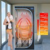 Vynxaria Portable Plus Type Full Size FarInfrared Sauna tent, Spa, Detox ,Therapy and Relaxation£¬ Larger Space,Stainless Steel Pipes Connecto-Black - 2 of 4