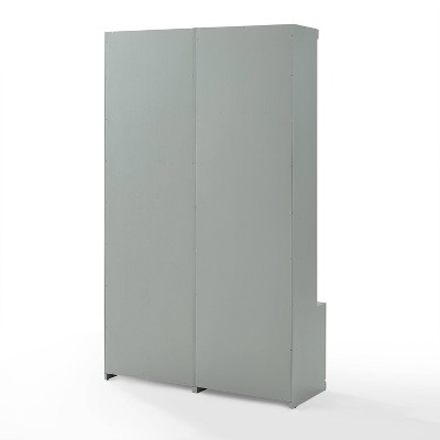 Gray 2-Piece Hall Tree Entryway Set with Storage Drawers