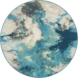 Unique Loom Outdoor Modern Rip Area Rug - 1 of 4