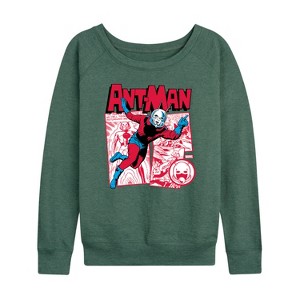 Women's - Marvel - Antman Retro Lightweight French Terry Wide Neck Long Sleeve Graphic Shirt - 1 of 4