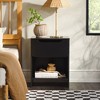 NicBex 18.88''Nightstand with Drawer and Open Storage Shelf Mid Century Side Table Storage Cabinet for Bedroom,Living Room - 2 of 4