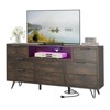 Modern TV Stand, Narrow Dresser with 8 Drawers, Entertainment Center with Charging Outlet & LED Light, Media Console Table for Bedroom Living Room - 4 of 4